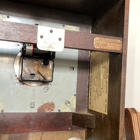 Antique Nutone clock. Clock works good. Not in 100 percent cosmetic condition. - Picture 2 of 2